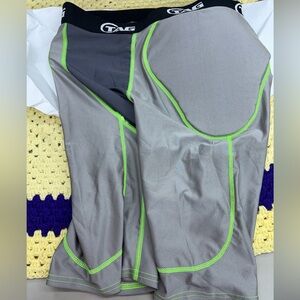 TAG Gray & Green protective padded Athletic Shorts medium